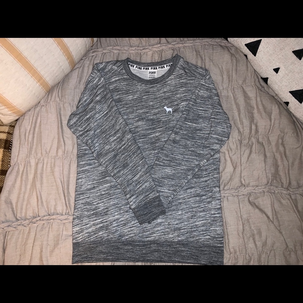 Heather Gray Pink Crewneck - Picture 1 of 1